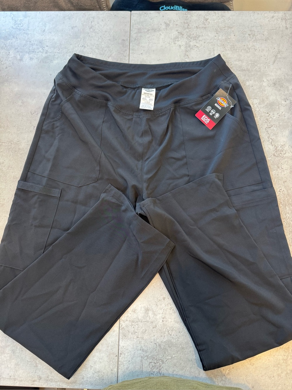 Dickies scrub Black Cargo Pants with Multiple Pockets